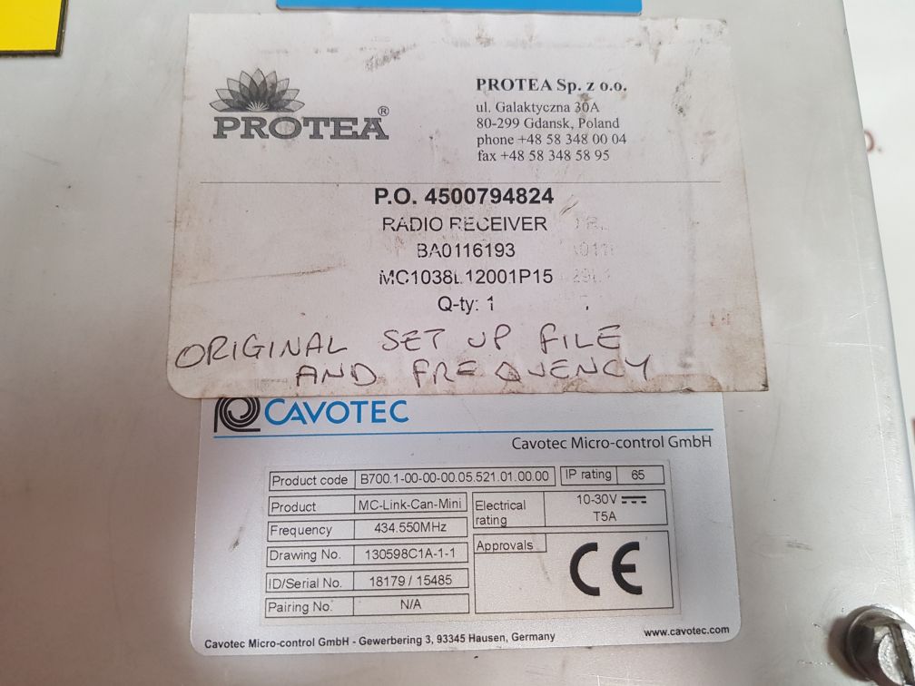 Bartec technor/cavotec micro-control remote control mc-3300 ex terminal box