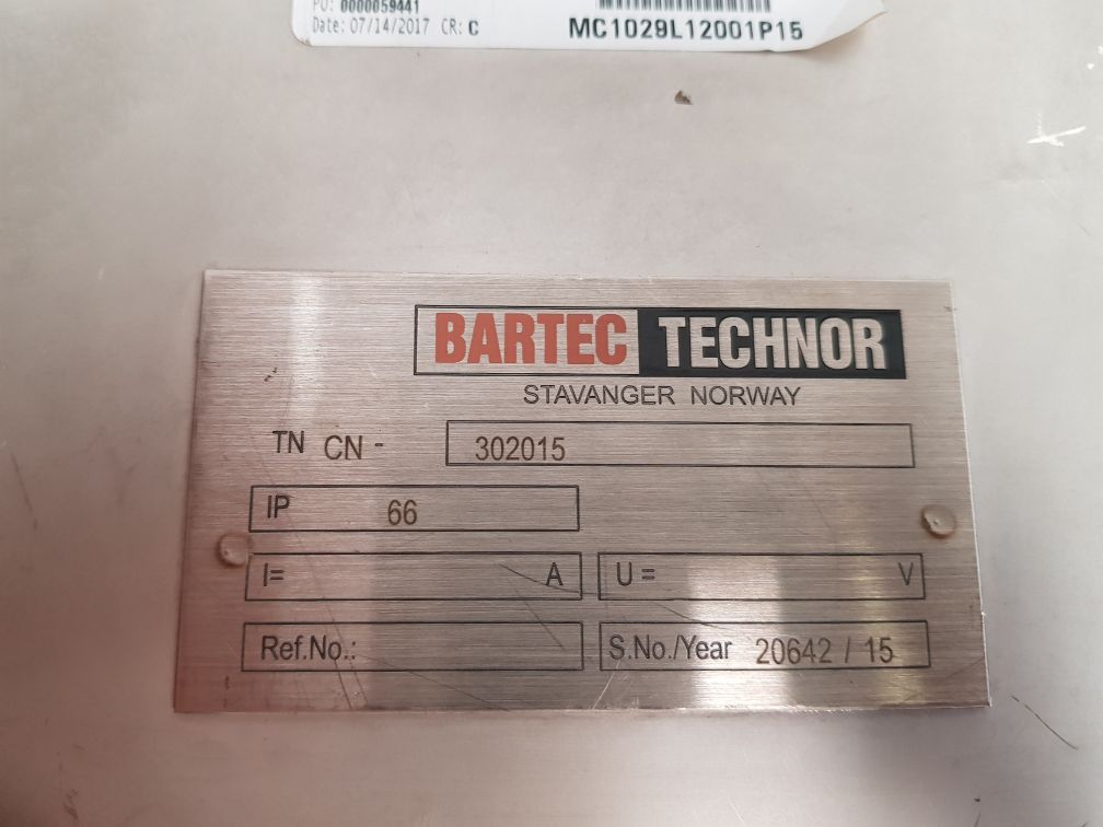 Cavotec remote control/bartec technor terminal box of remote control mc-3300 ex