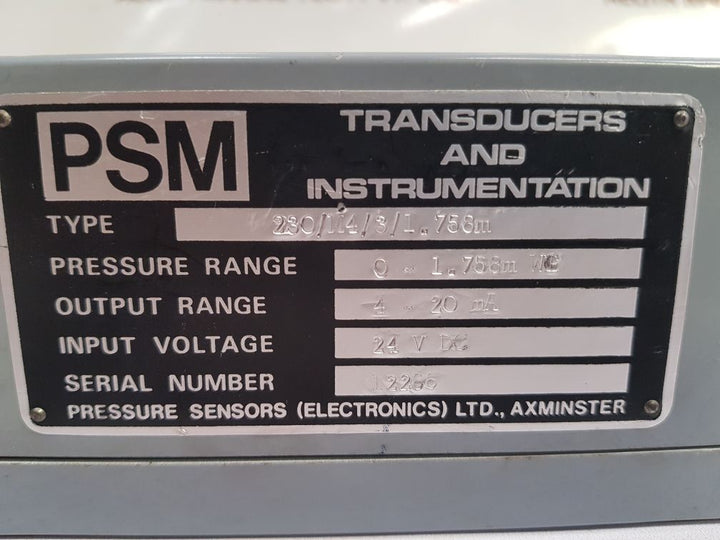 Psm 230/M4/3/1.758M Transducers And Instrumentation