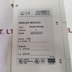Saia-burgess Pcd4.W100 Analog Module