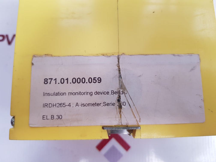 Bender Irdh265-4 A-isometer Series 260 Insulation Monitoring Device Used