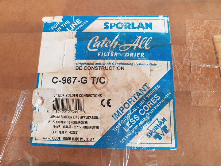Sporlan C-967-g T/C Refrigeration Filter-drier 407G