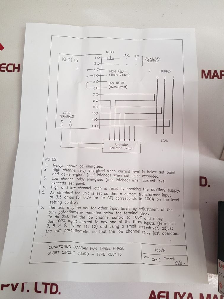 Megacon Kec115A 3 Phase Short Circuit Guard 0-2/4Ka