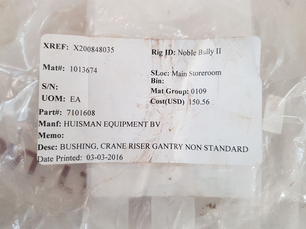 Huisman 7101608 bushing