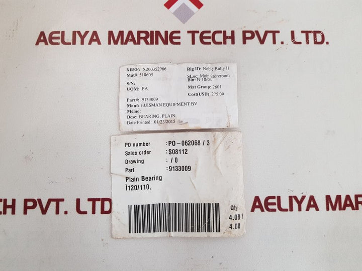 Huisman 9133009 bearing plain