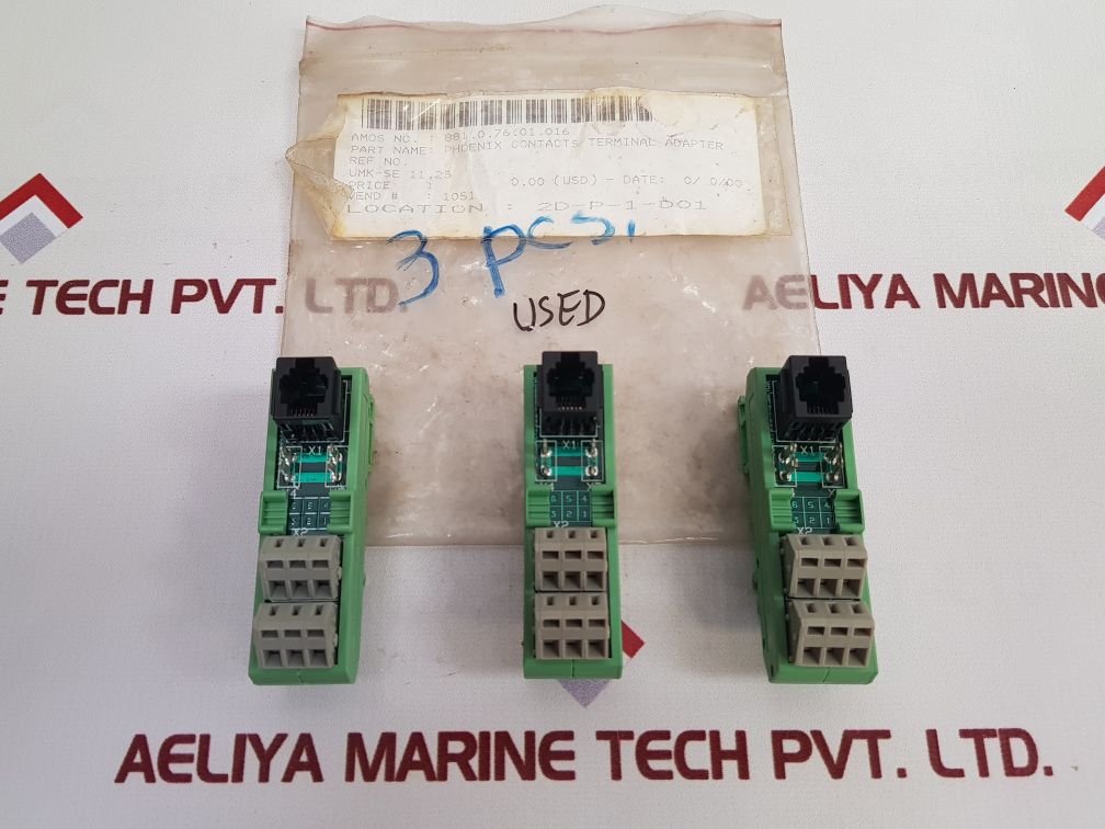 Set of 3x Phoenix contact umk-se 11,25 terminal block