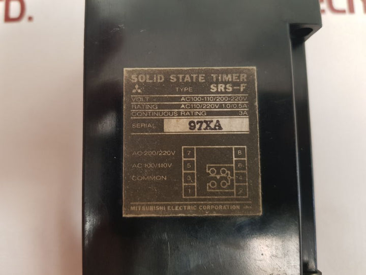 Mitsubishi Srs-f Solid State Timer 1 To 30 Sec