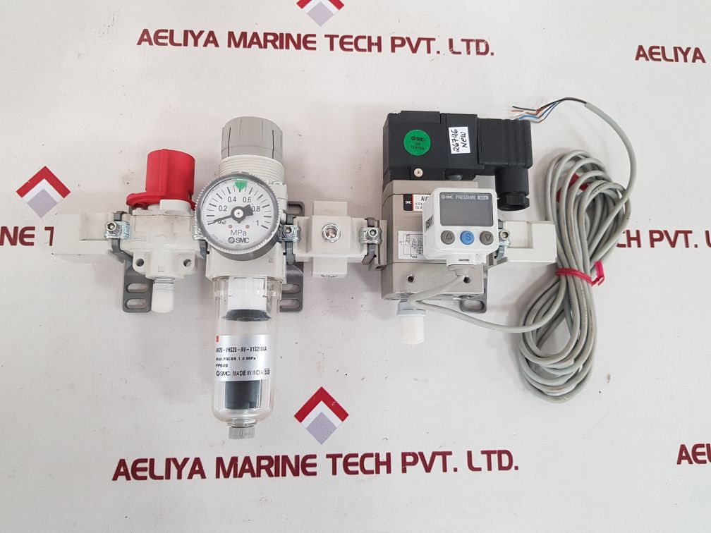 Smc av2000-02-5dz solenoid valve with aw20-vhs20-av-x1s2104a 