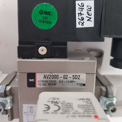 Smc av2000-02-5dz solenoid valve with aw20-vhs20-av-x1s2104a 