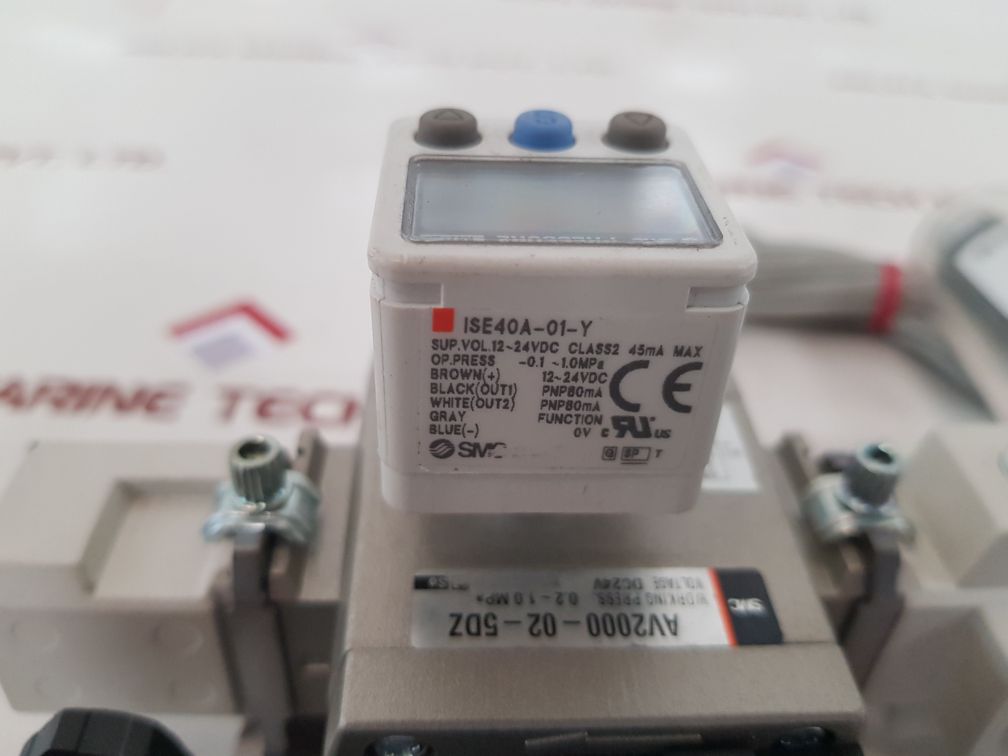 Smc av2000-02-5dz solenoid valve with aw20-vhs20-av-x1s2104a 