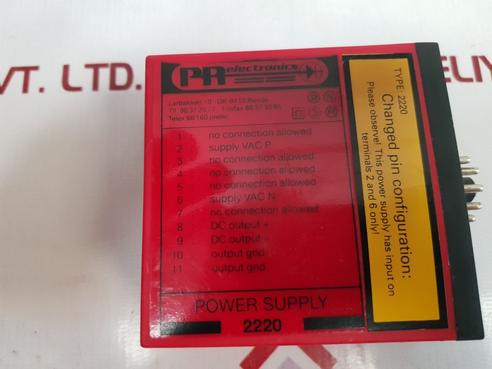 Pr electronics 2220 power supply 2220 b4