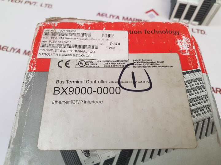 Beckhoff Bx9000-0000 Ethernet Bus Terminal Controller
