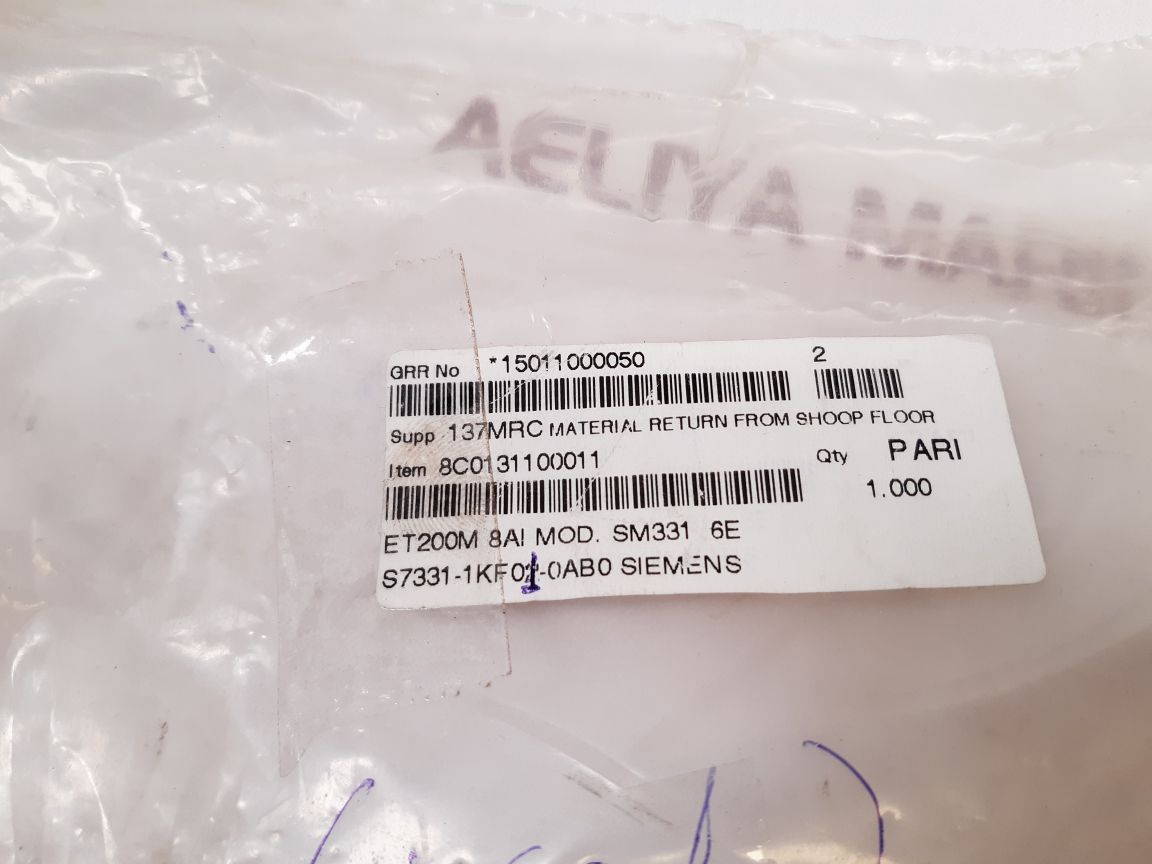 Siemens 6Es7 331-1Kf01-0Ab0 Simatic S7 Analog Input Module Used