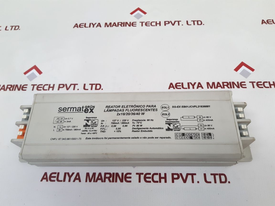 Sermatex Grün Sg-ex Eb01Jcvfl21836001 Reactor For Fluorescent Lamps