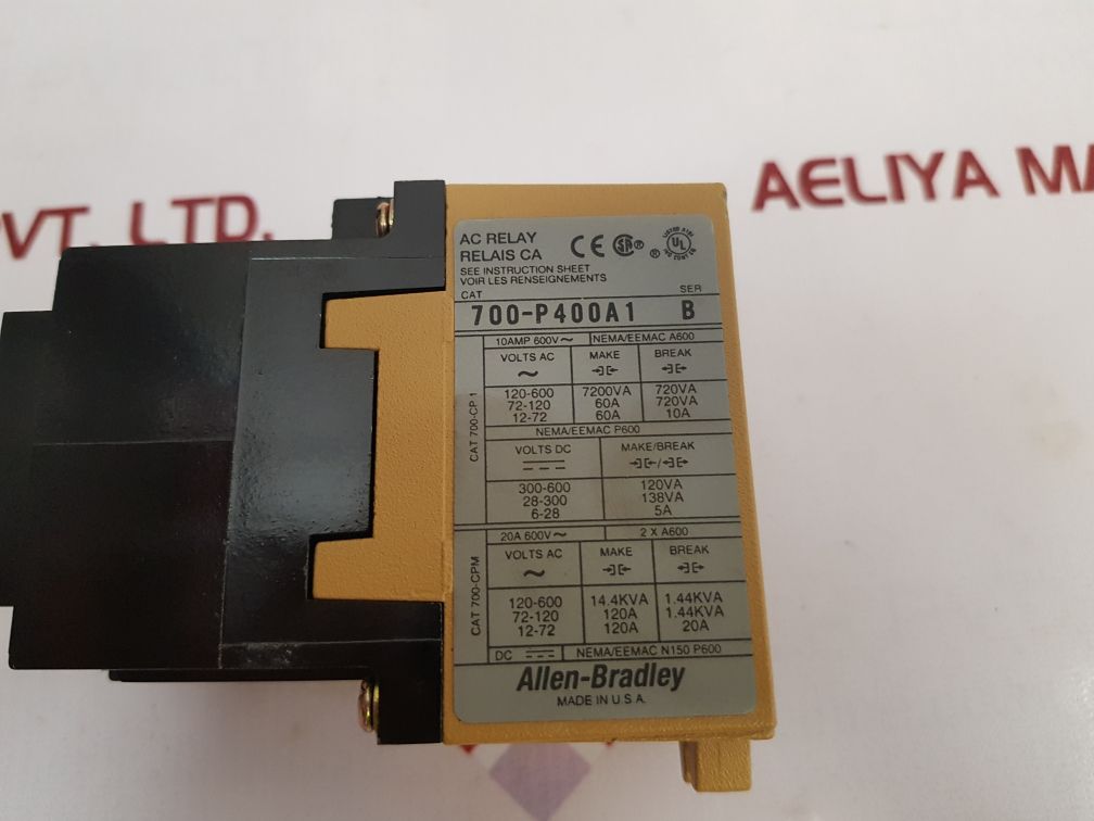 Allen-bradley 700-p400A1 Type P Direct Drive Relay