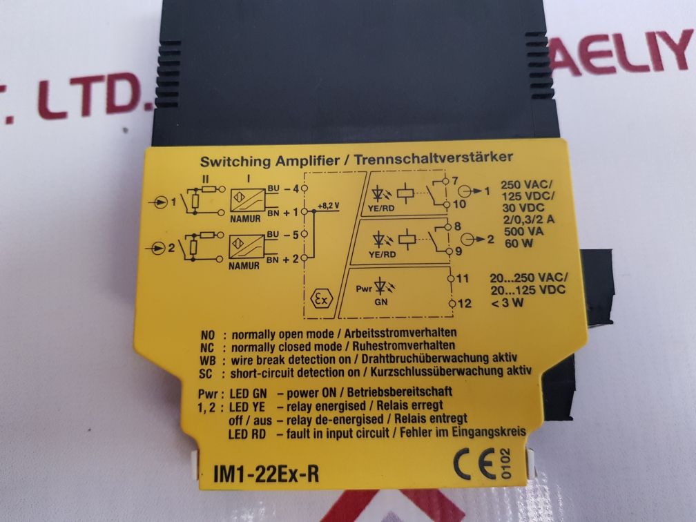 Turck Im1-22Ex-r Isolating Switching Amplifier