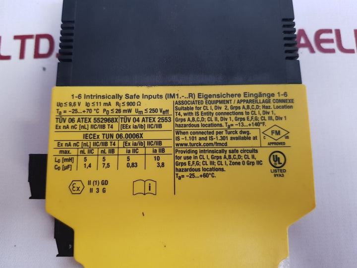 Turck Im1-22Ex-r Isolating Switching Amplifier