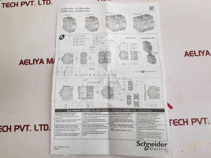 Schneider /Telemecanique Lc1D65Ap7 3 Pole Contactor