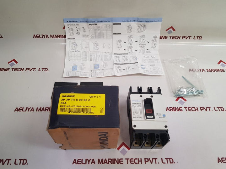 Hyundai Hgm 60E Molded Case Circuit Breaker 63Af 50/60Hz

