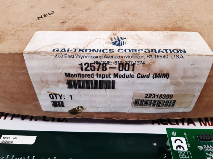 Gai-tronics 12578-001 Monitored Input Module Card
