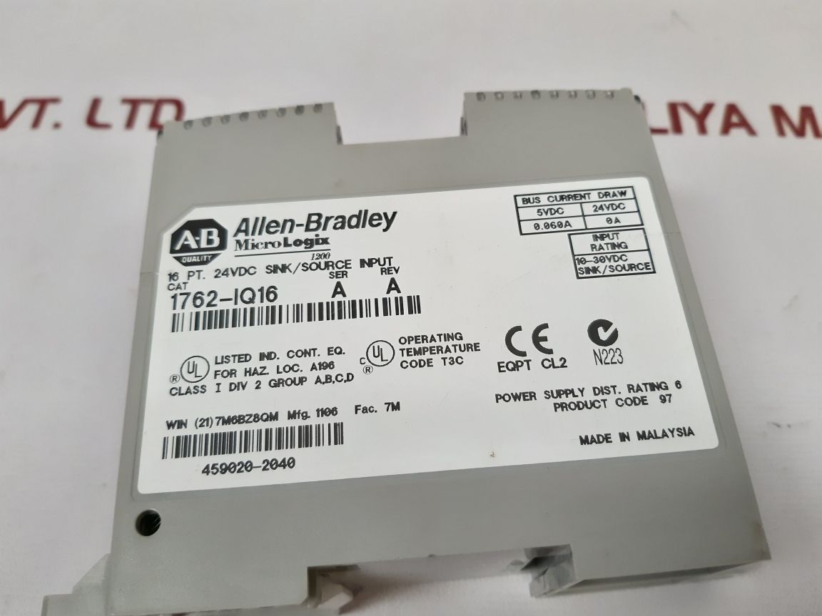 Allen-bradley 1762-iq16 Ser.A Input Module
