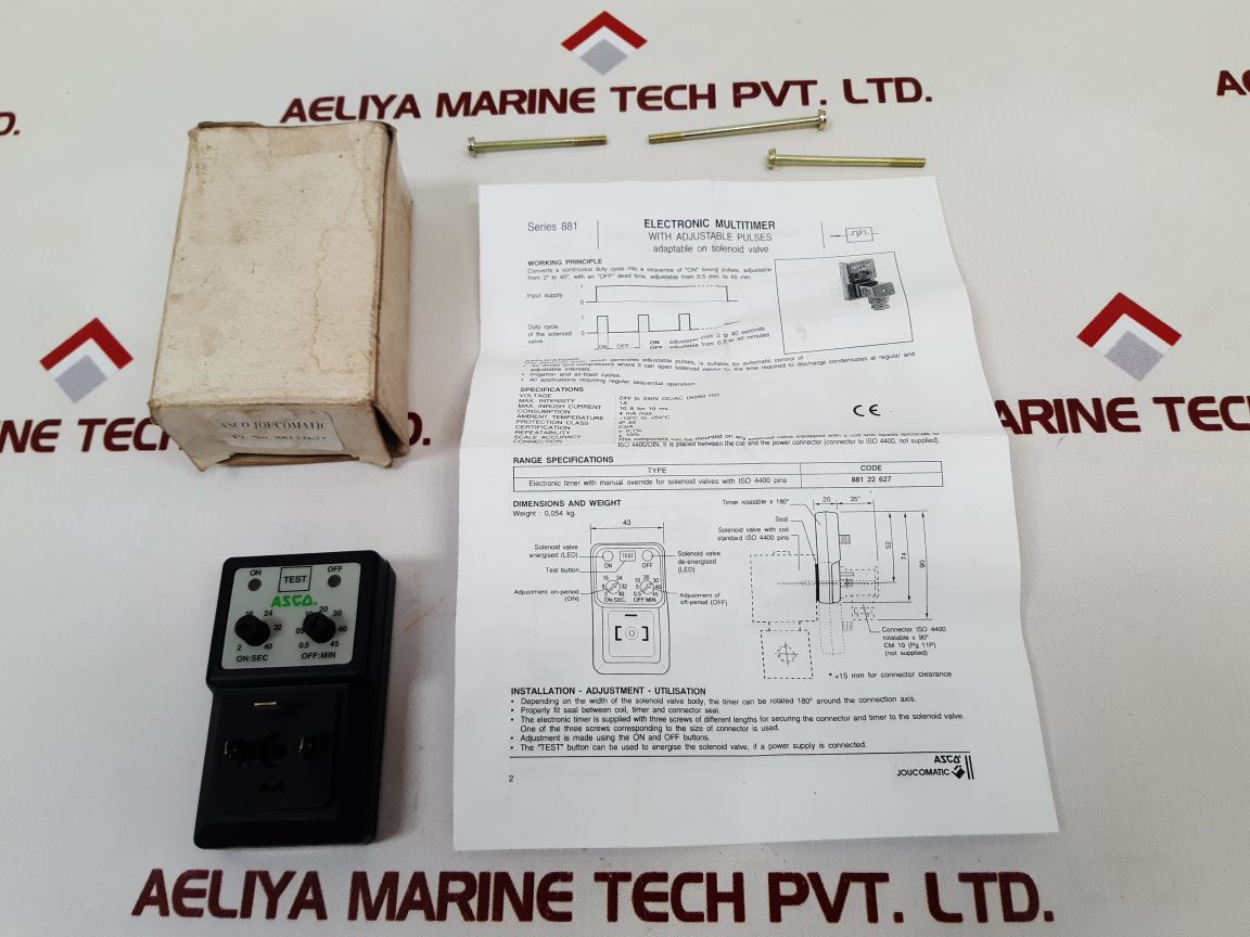 Asco Series 881 Electronic Timer 881 22 627
