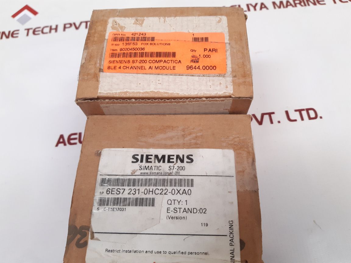 Siemens 6Es7 231-0Hc22-0Xa0 Analog Input Module
