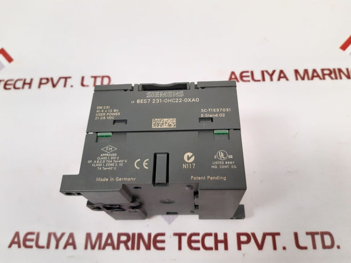 Siemens 6Es7 231-0Hc22-0Xa0 Analog Input Module
