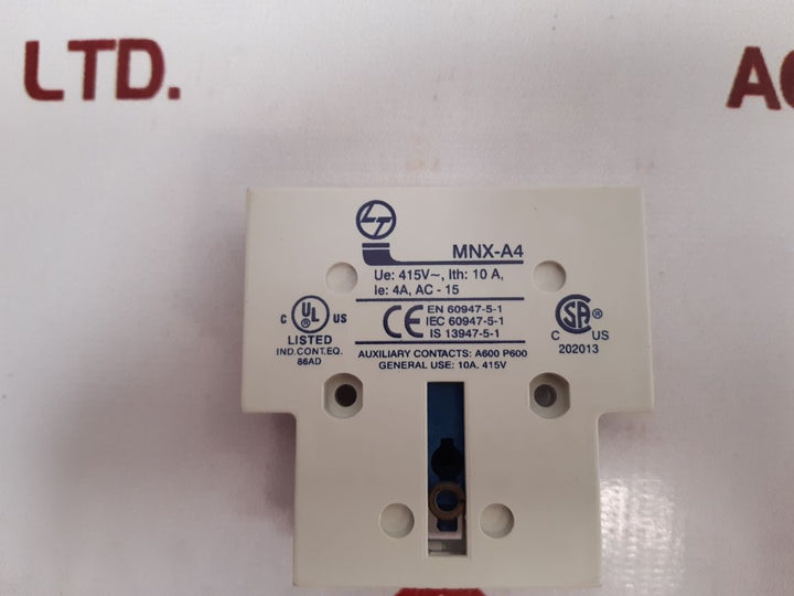Set Of 2X L&T Mnx-a4 Auxiliary Contact Block