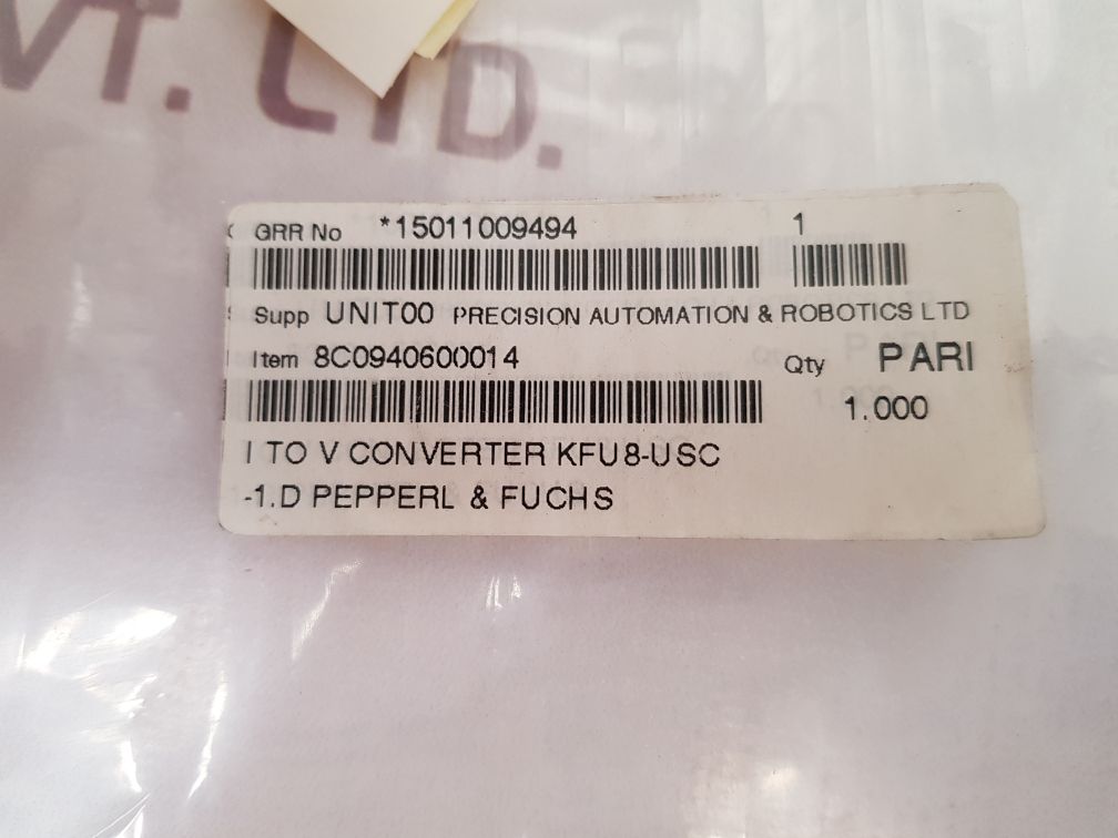 Pepperl+Fuchs Kfu8-usc-1.D Isolating Amplifier
