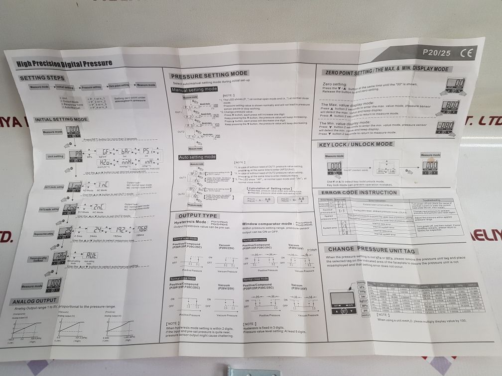 Pneumax P25P-03-f3 Pneumax Pressure Sensor
