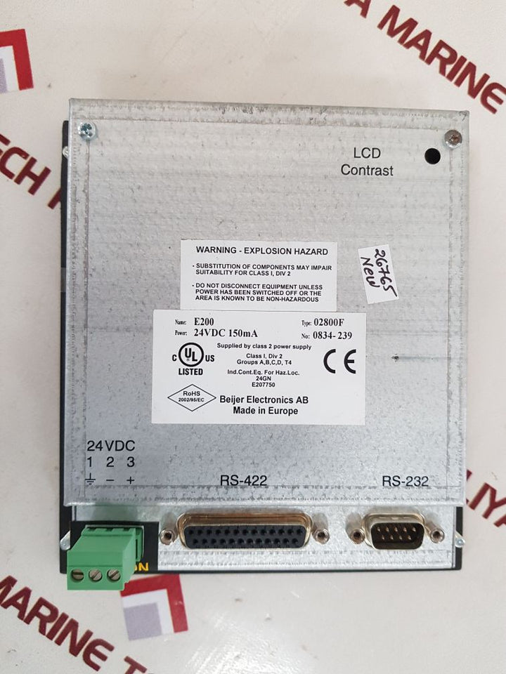 Beijer e200 hmi operator interface keyboard 02800f 
