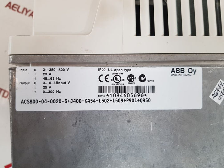 Abb acs800-04-0020-5+ j400+k454+l502+l509+p901+q950