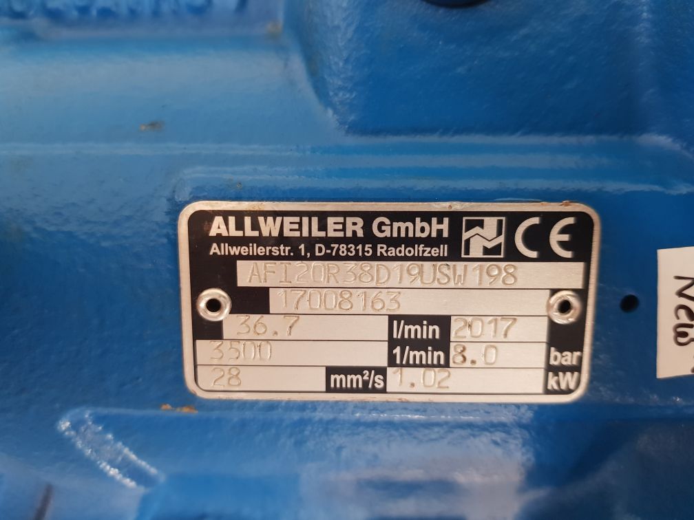 Allweiler afi20r38d19usw198 pump