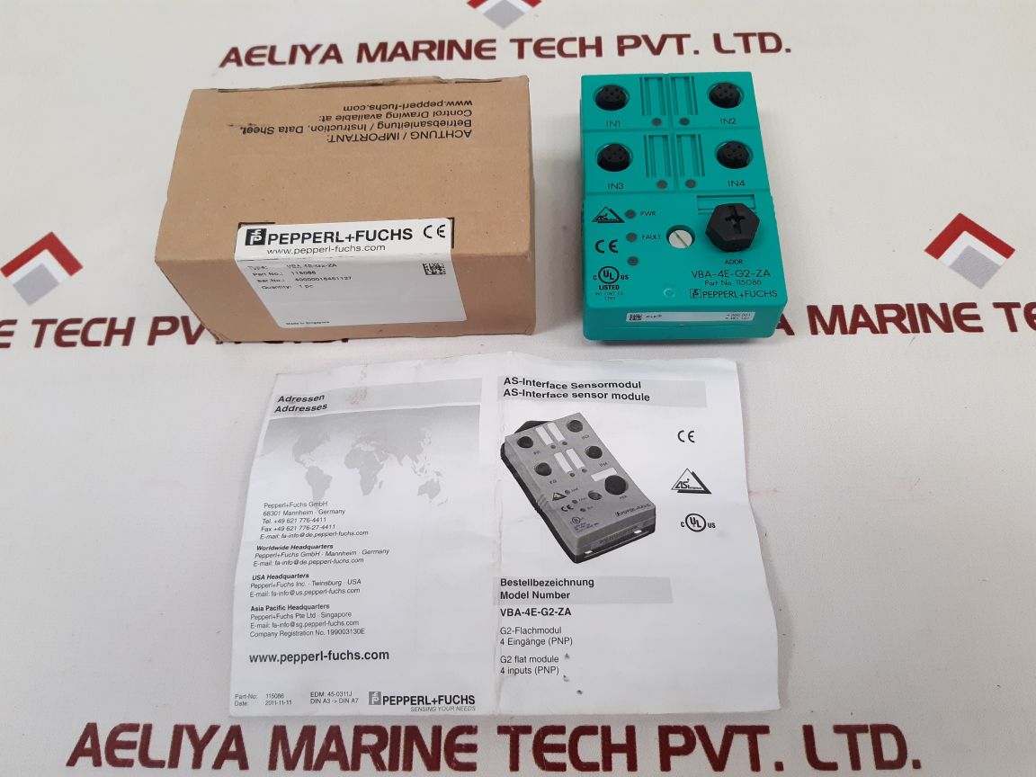 Pepperl+Fuchs Vba-4E-g2-za As-interface Sensor Module – Aeliya Marine Tech