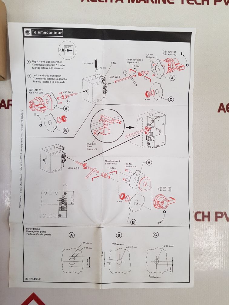 Telemecanique Gs1 Dd3 Disconnector Switch