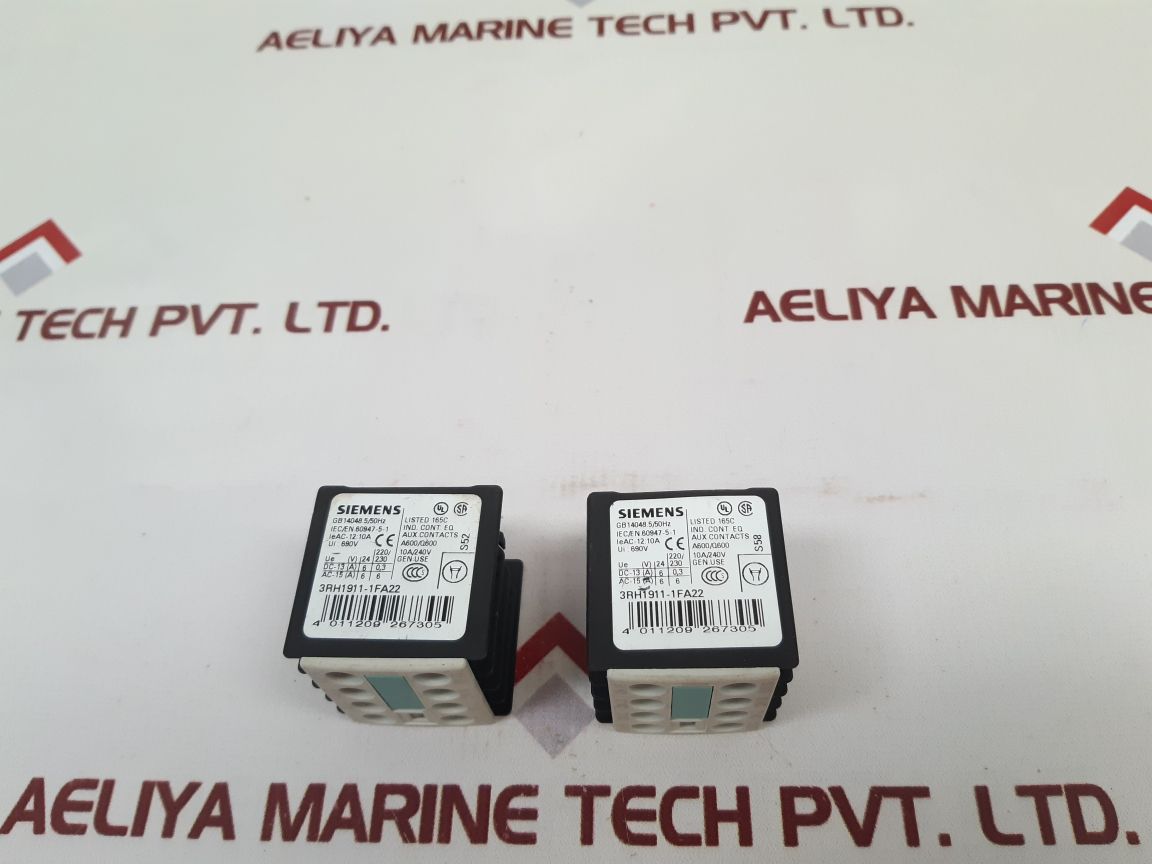 Siemens 3Rh1911-1Fa22 Auxiliary Switch Block
