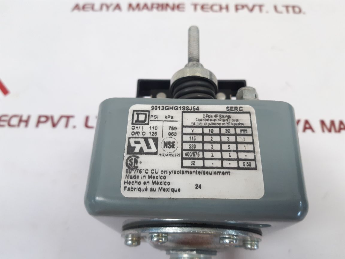 Square D 9013Ghg1S8J54 Pressure Switch
