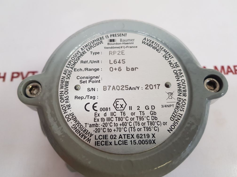 Baumer Rp2E Pressure Switch L645