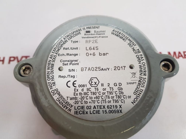 Baumer Rp2E Pressure Switch L645