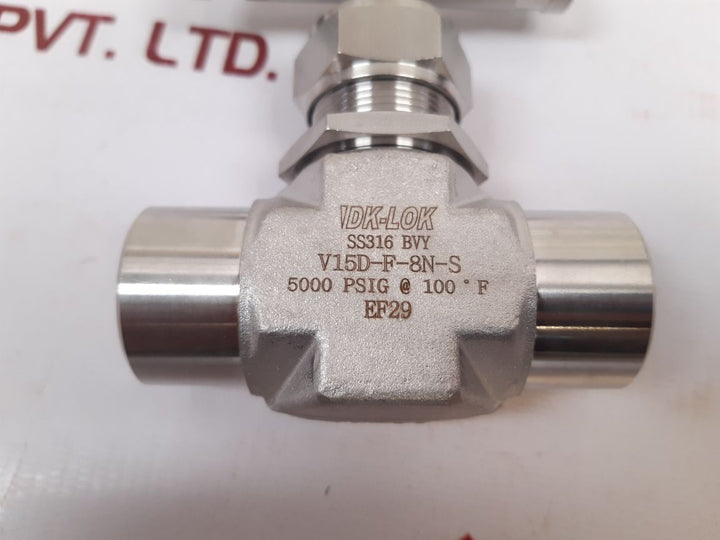 Dk-lok Ss316 Bvy Ball Valve V15D-f-8N-s
