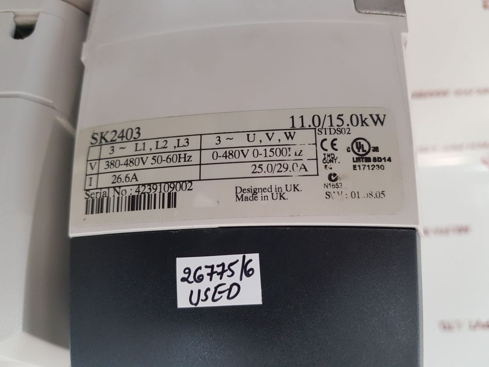 Emerson sk2403 control techniques inverter