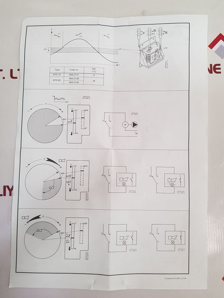 Danfoss Kps 79 Thermostat 060L3103