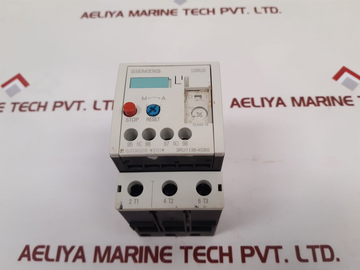 Siemens 3Ru1136-4Gb0 Overload Relay