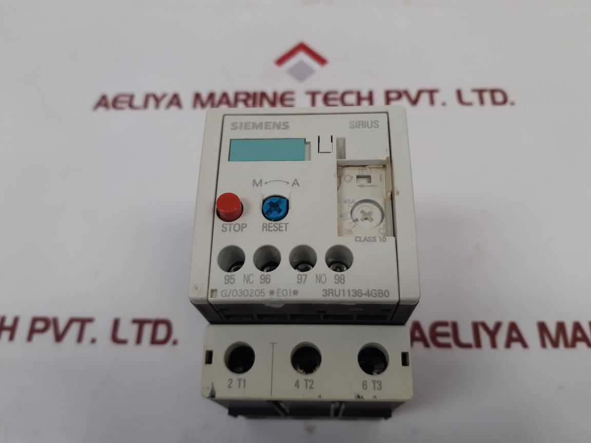 Siemens 3Ru1136-4Gb0 Overload Relay