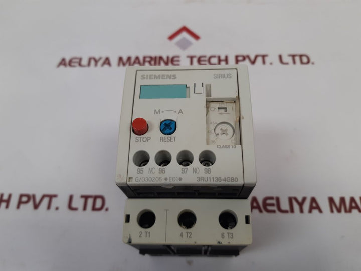 Siemens 3Ru1136-4Gb0 Overload Relay