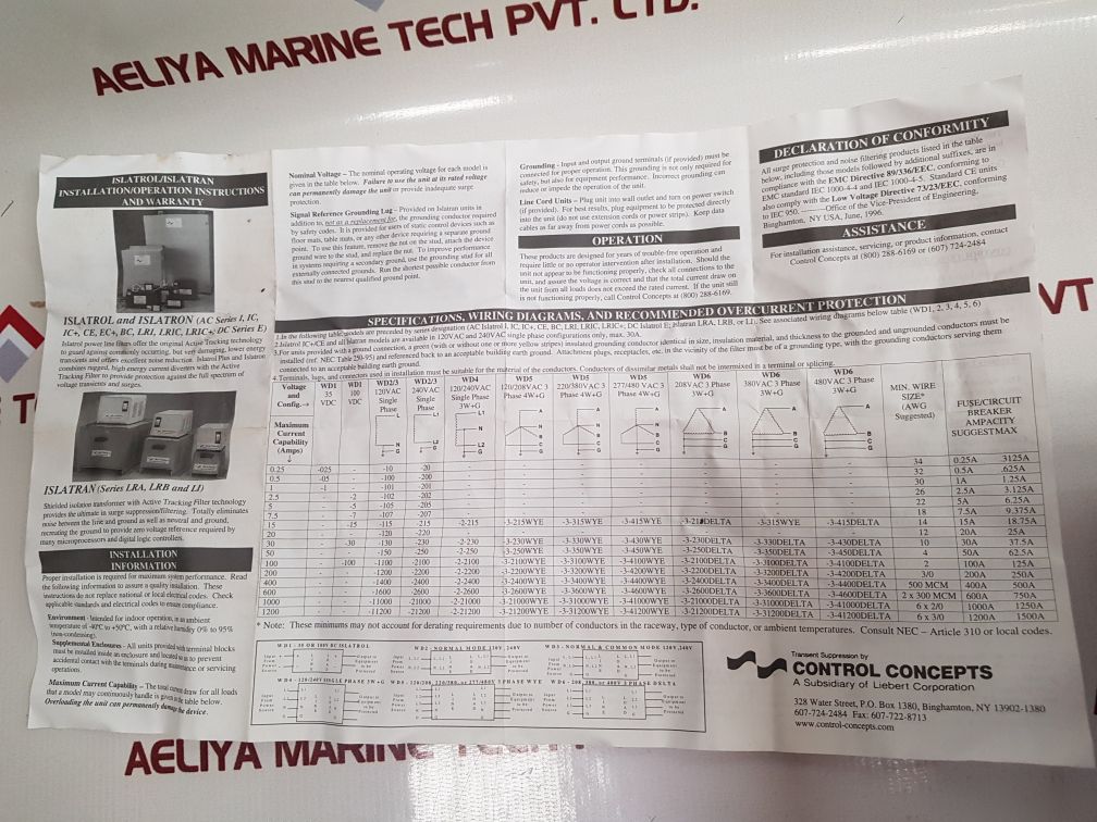 Control Concepts Ic+405 High-frequency Noise Filter With Transient Protection