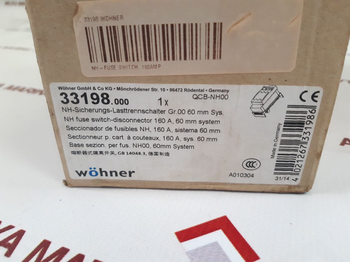 Wöhner Qcb Nh00 160A Nh-fuse Switch 