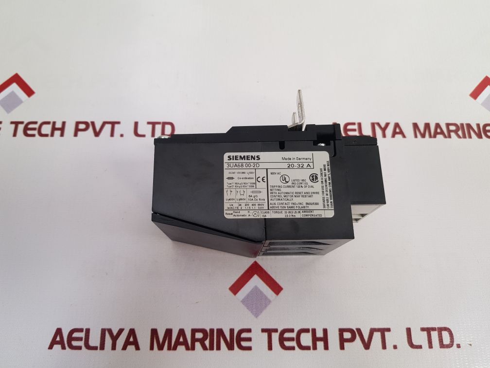 Siemens 3Ua58 00-2D Overload Relay