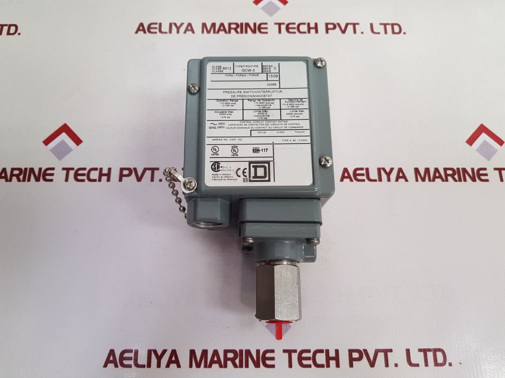 Square D Gcw-3 Industrial Pressure Switch